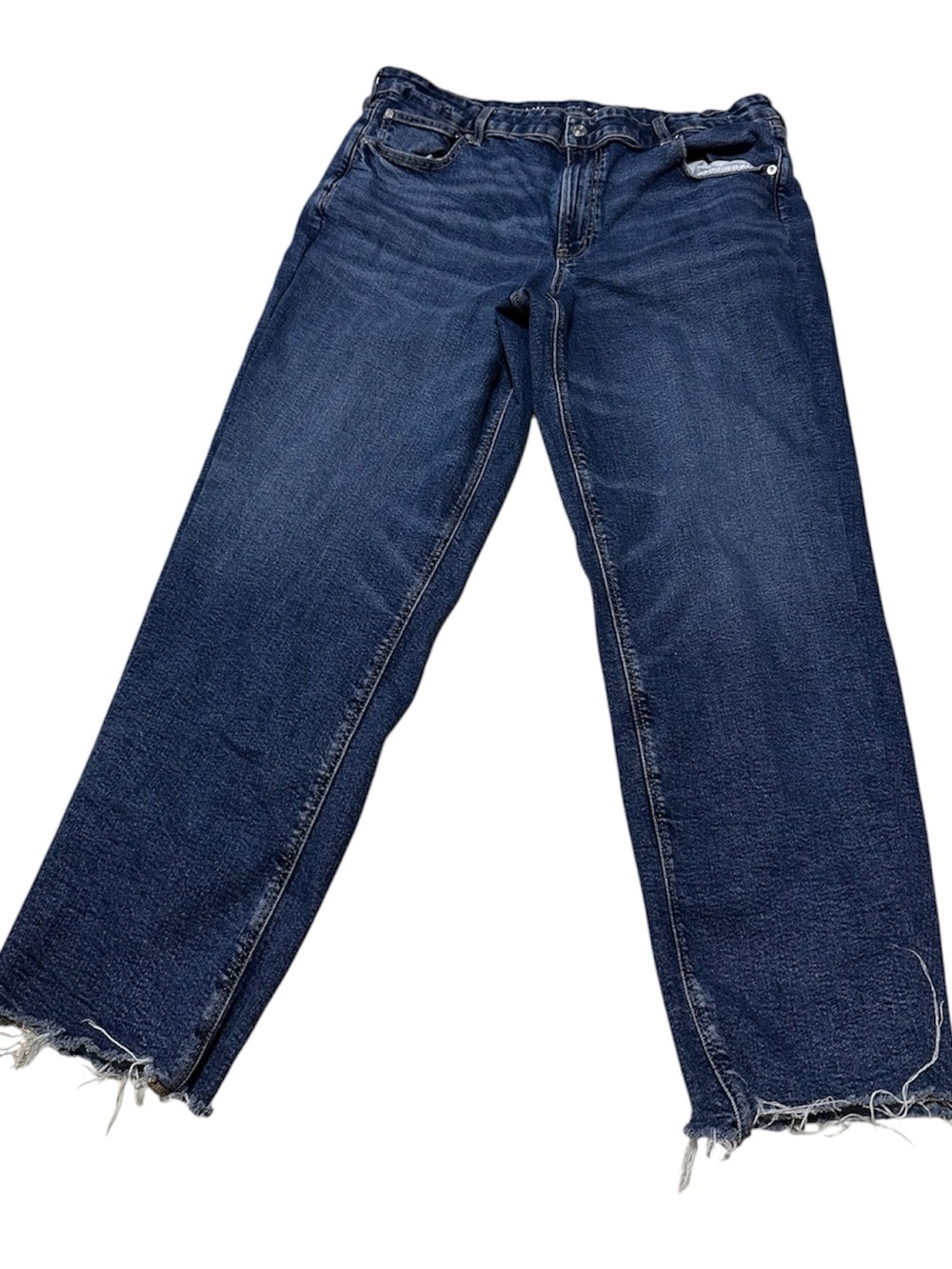 American Eagle Outfitters Navy Flare Jeans with Raw Hem